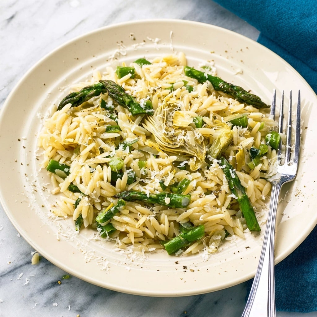 Orzo with Lemon and Artichokes Recipe