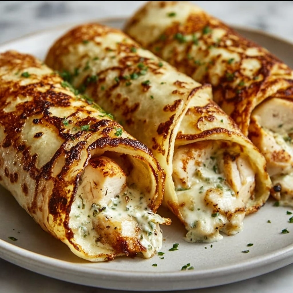 Cheesy Chicken Garlic Wraps Recipe