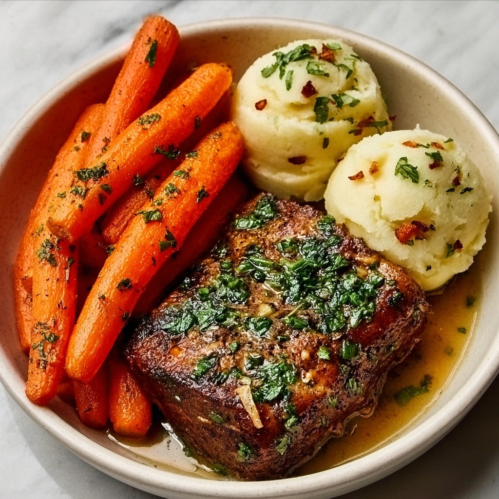 Garlic Herb Chicken with Roasted Carrots Recipe