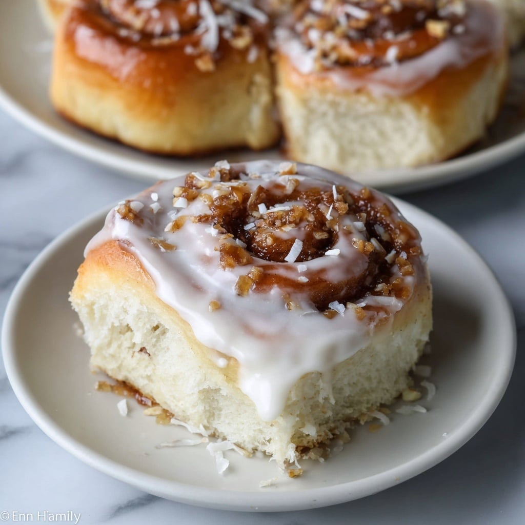 Breakfast Sweet Rolls with Coconut and Toffee Recipe
