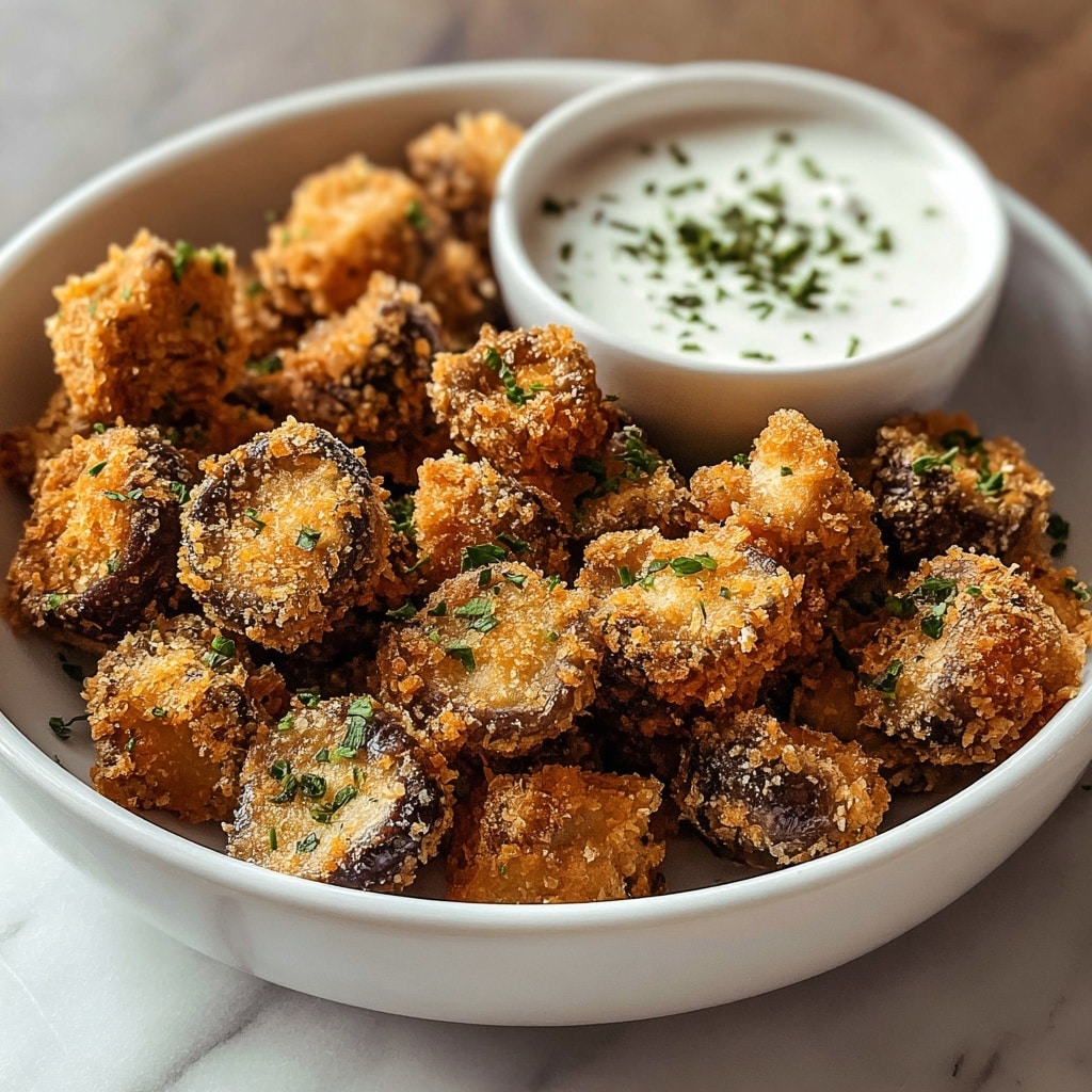 Crispy Fried Mushrooms with Cool Ranch Dip Recipe