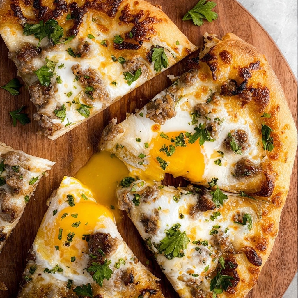 Sausage and Egg Breakfast Pizzas Recipe 5 Sausage and Egg Breakfast Pizzas Recipe - Recipe Image