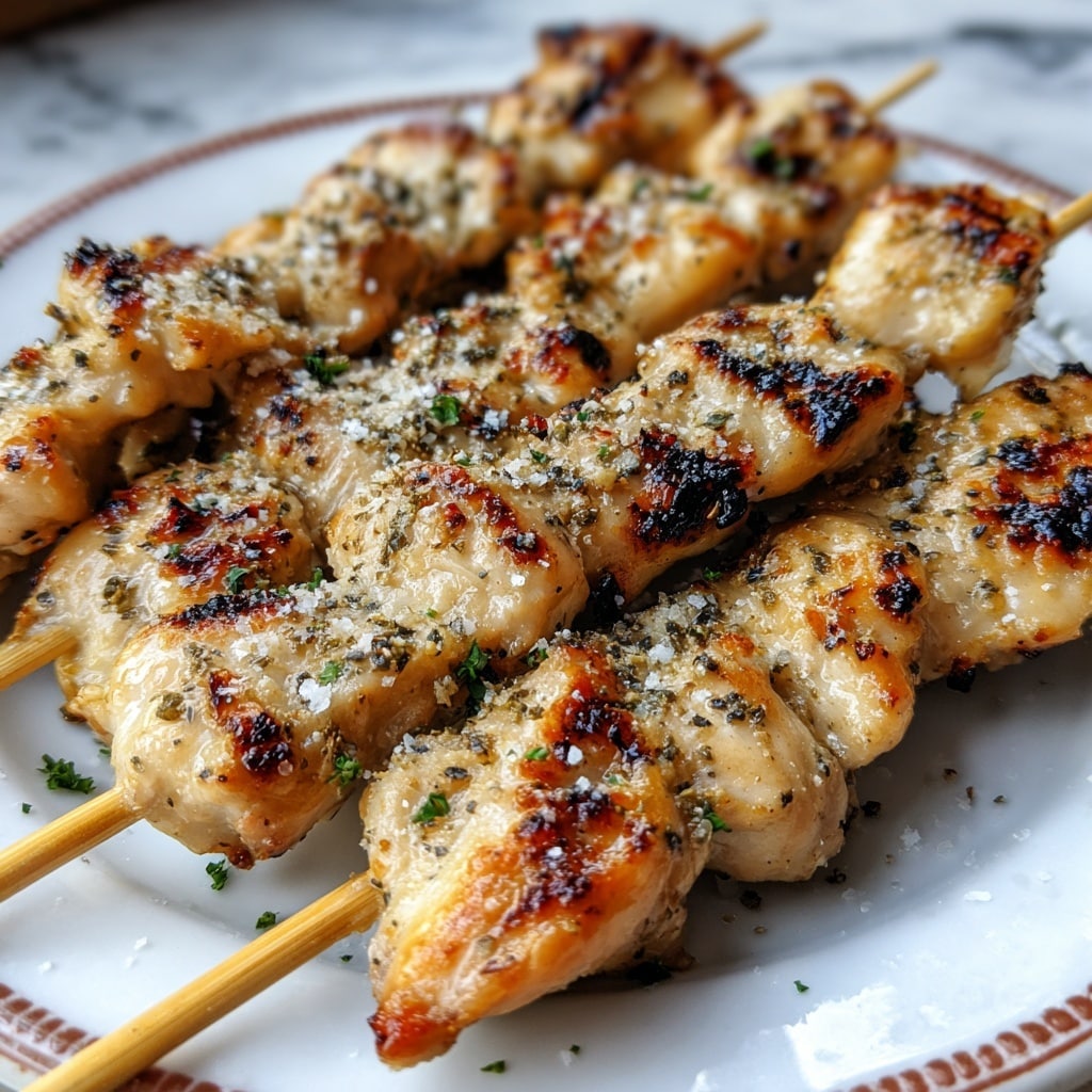 Garlic Parmesan Chicken Skewers Recipe