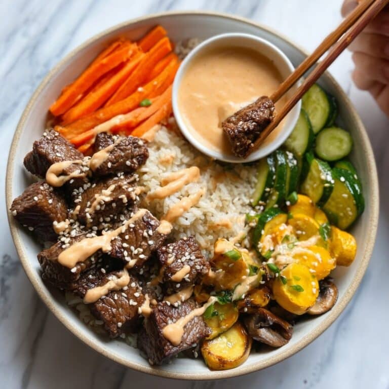 Hibachi Steak Bowls with Veggies and Yum Yum Sauce Recipe