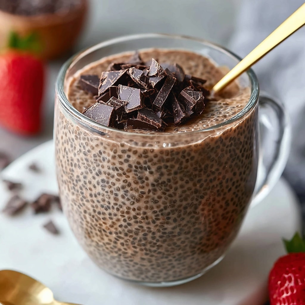 Chocolate Chia Pudding with Strawberries, Cacao Nibs, and Peanut Butter Recipe 5 Chocolate Chia Pudding with Strawberries, Cacao Nibs, and Peanut Butter Recipe - Recipe Image
