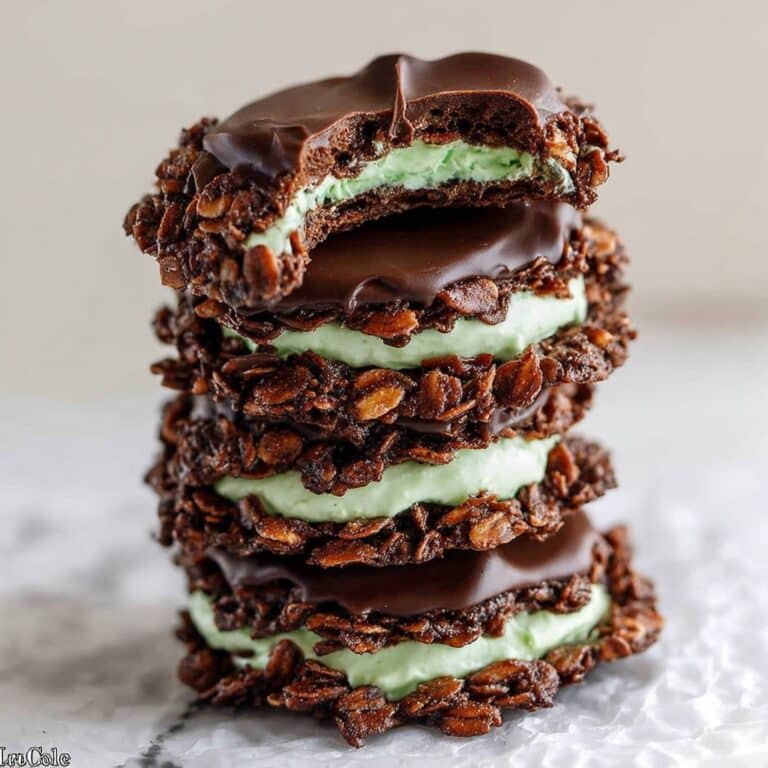 Fudgy Mint Chocolate No-Bake Cookies Recipe
