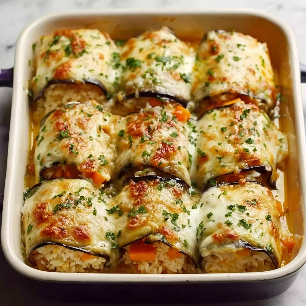 Eggplant Rolls Stuffed with Cheese Recipe