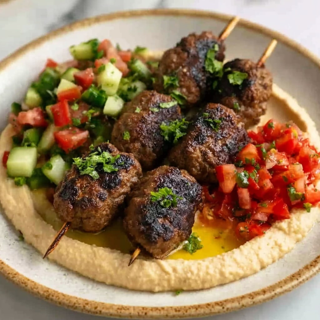 Beef Kefta with Hummus and Tomato Cucumber Salad: An Incredible Ultimate Recipe