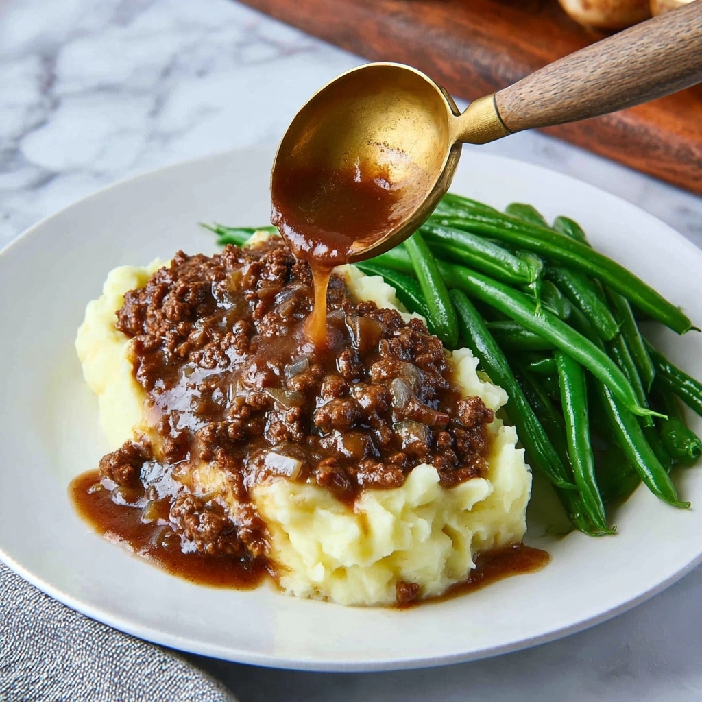 Ground Beef and Gravy Over Mashed Potatoes Recipe