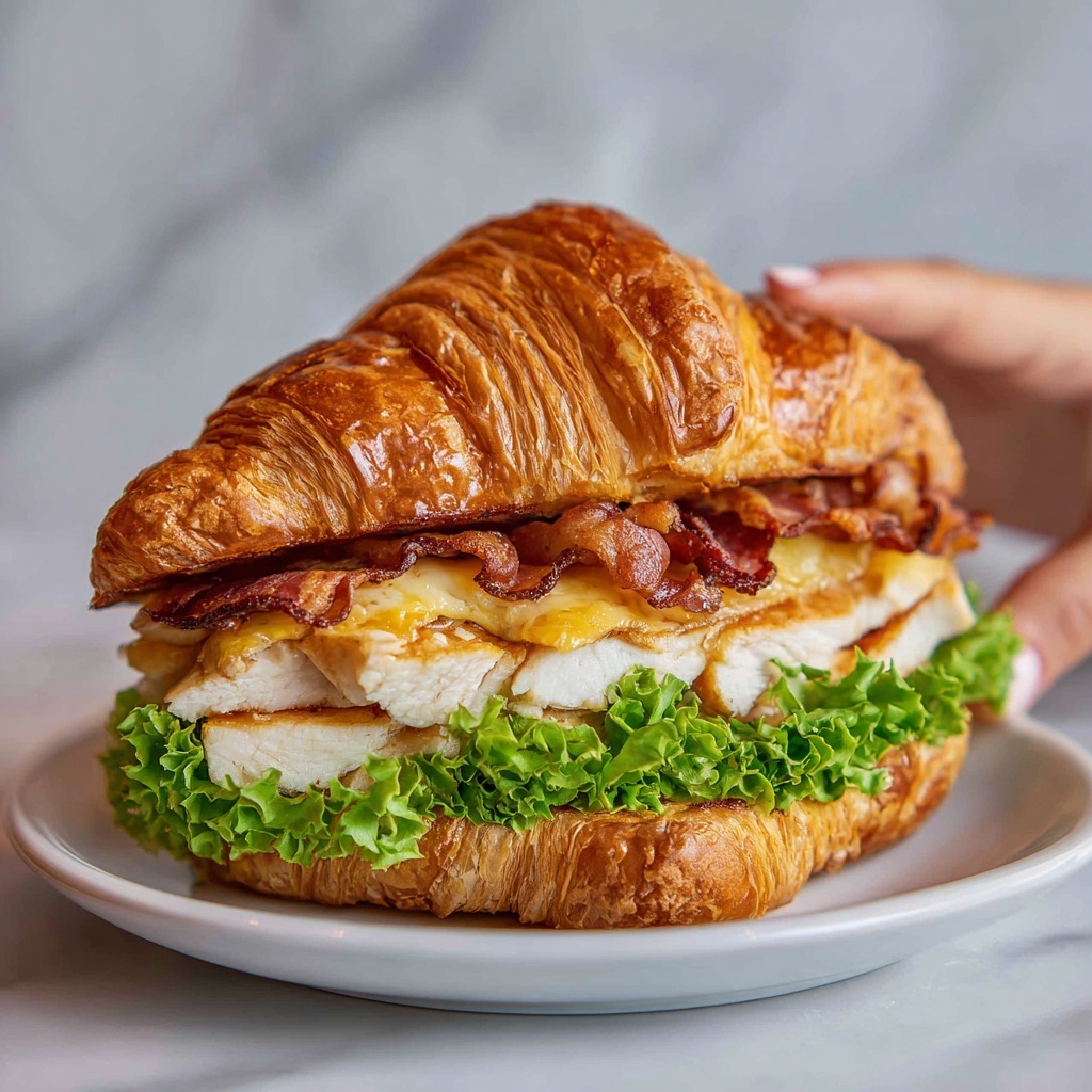 Chicken Caesar Croissant Sandwich Recipe 6 Chicken Caesar Croissant Sandwich Recipe - Recipe Image