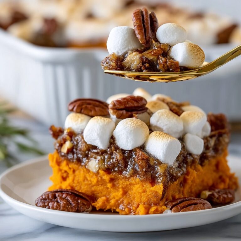 Sweet Potato Casserole with Pecans and Mini Marshmallows Recipe