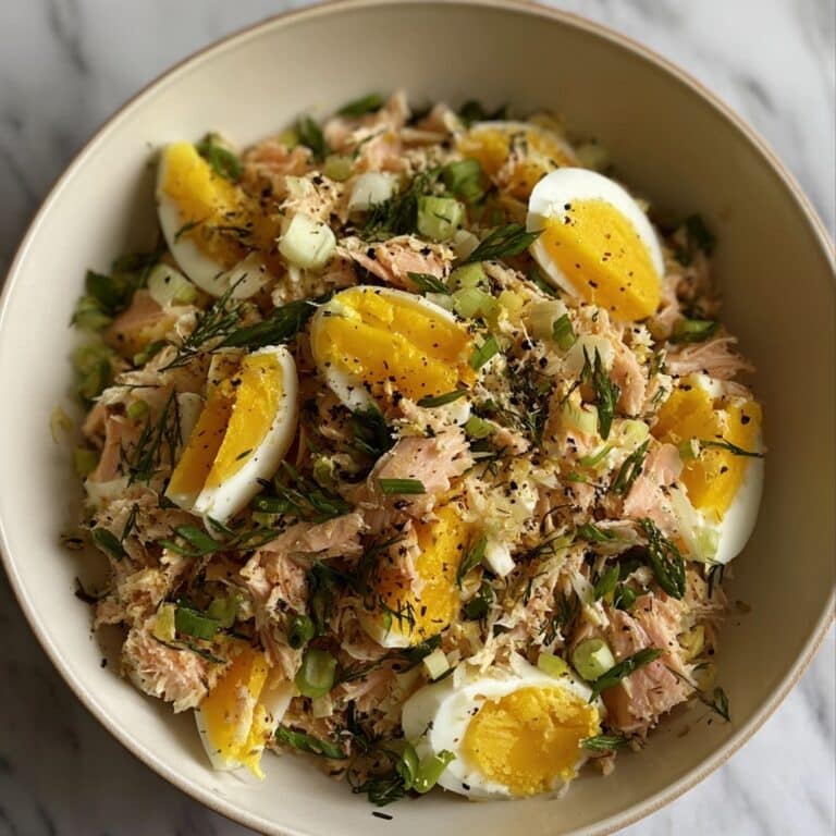 Creamy Tuna Salad with Hard-Boiled Eggs and Fresh Herbs Recipe