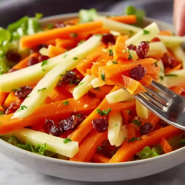 Crunchy Apple & Carrot Salad with Creamy Citrus Dressing Recipe