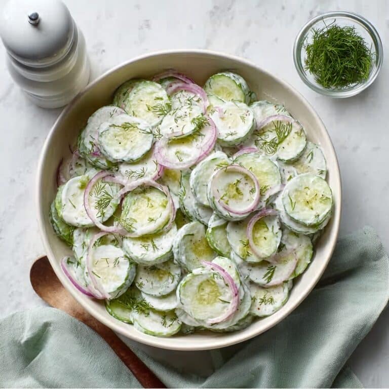 Creamy Cucumber Cheddar Salad Recipe