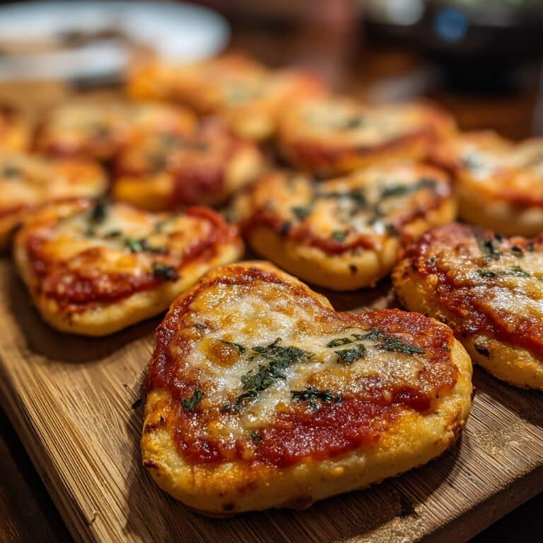 Heart-Shaped Mini Pizzas Recipe