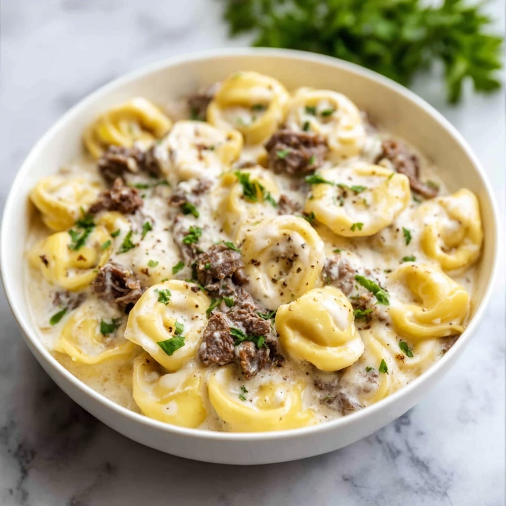 Philly Cheesesteak Tortellini Recipe