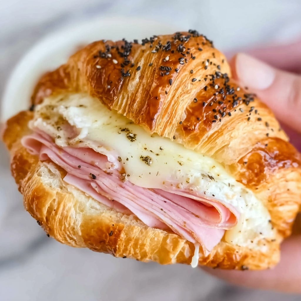 Savory Ham and Cheese Croissant Delights Recipe 6 Savory Ham and Cheese Croissant Delights Recipe - Recipe Image