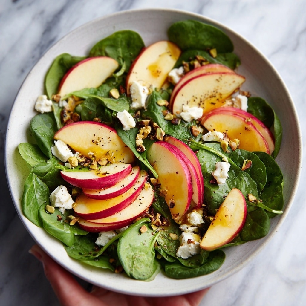 Apple Spinach Salad with Honey Mustard Lemon Dressing Recipe