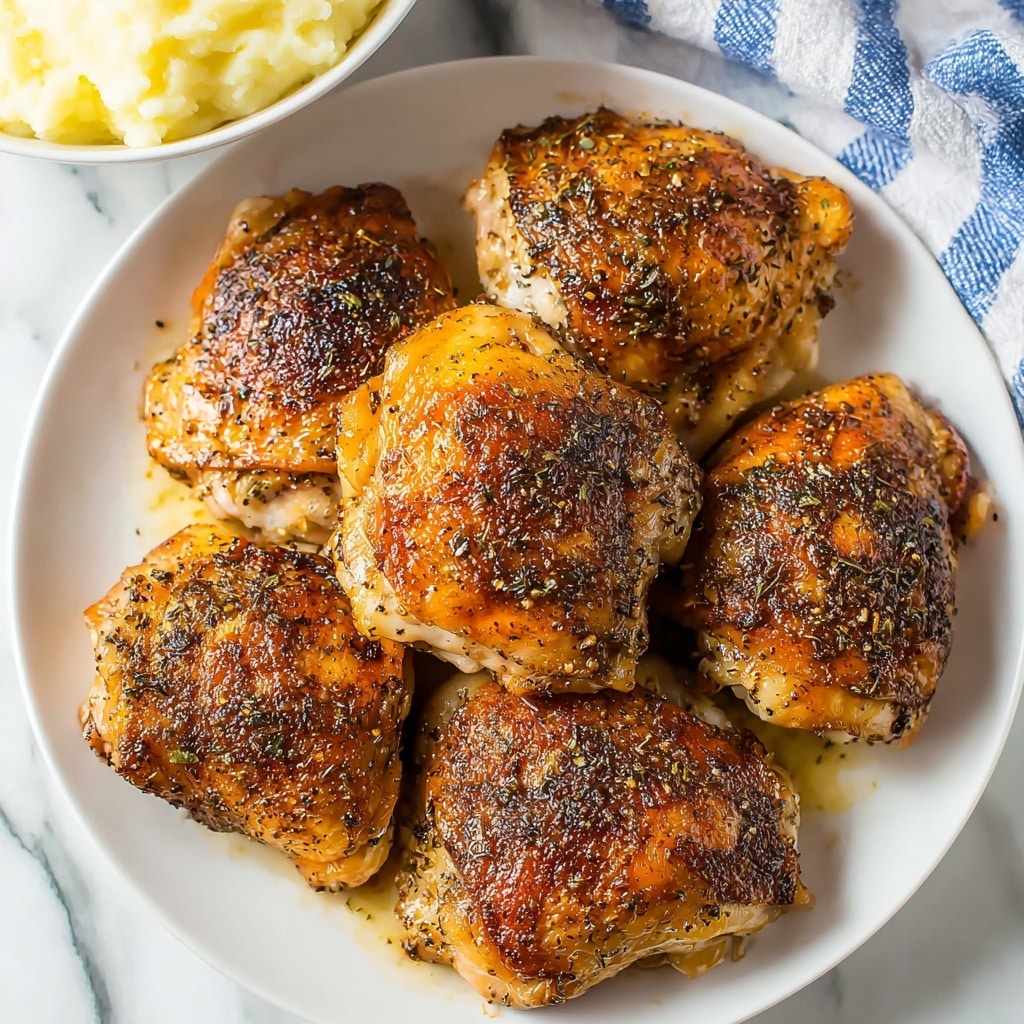 Garlic Parmesan Crispy Chicken Thighs Recipe