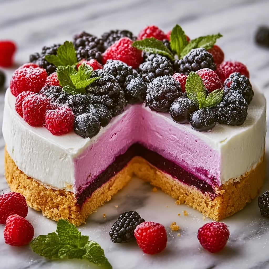 Berry Cream Cheese Cake Recipe 5 Berry Cream Cheese Cake Recipe - Recipe Image