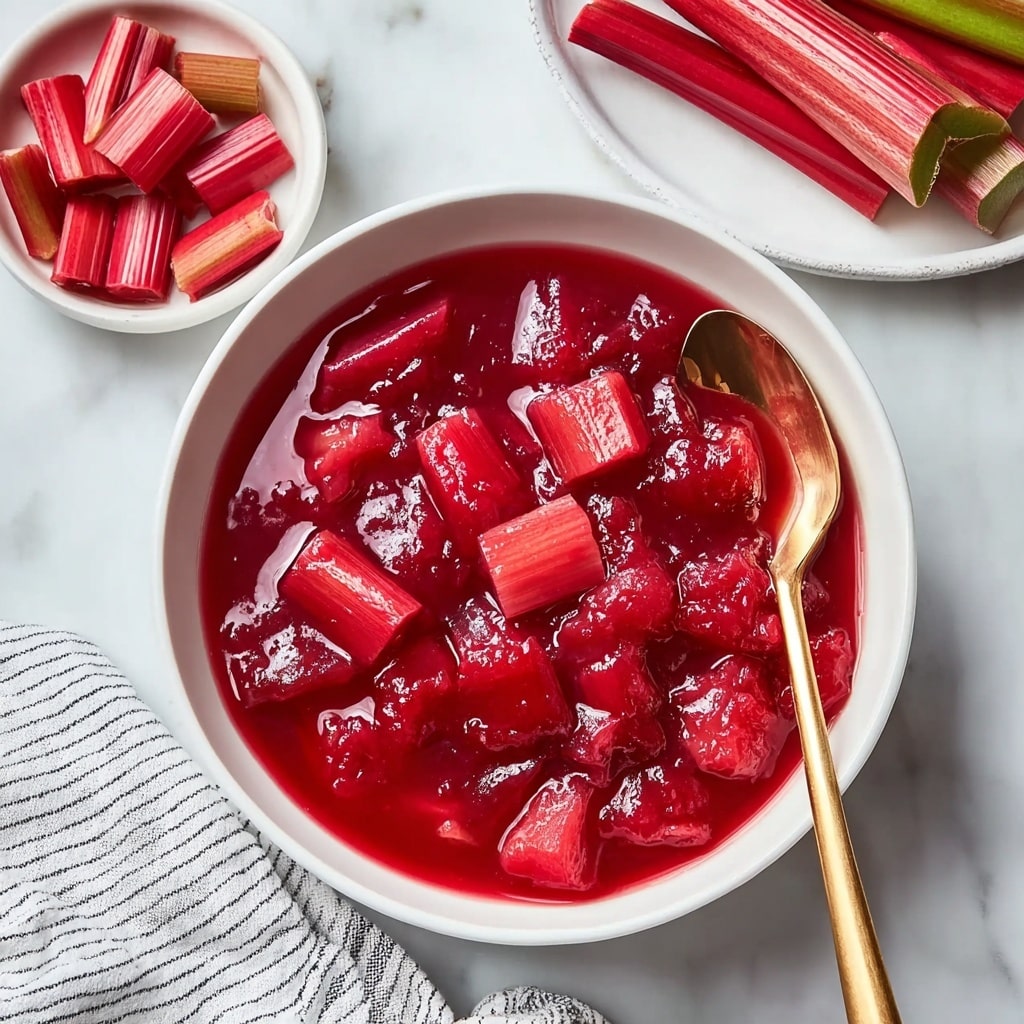 Sweet and Tangy Rhubarb Sauce Recipe 5 Sweet and Tangy Rhubarb Sauce Recipe - Recipe Image