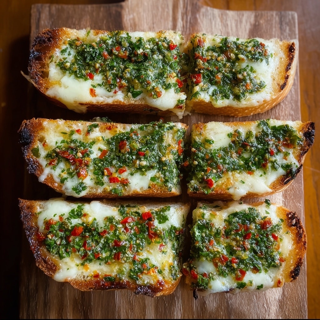 Cheesy Chimichurri Garlic Bread Recipe 5 Cheesy Chimichurri Garlic Bread Recipe - Recipe Image