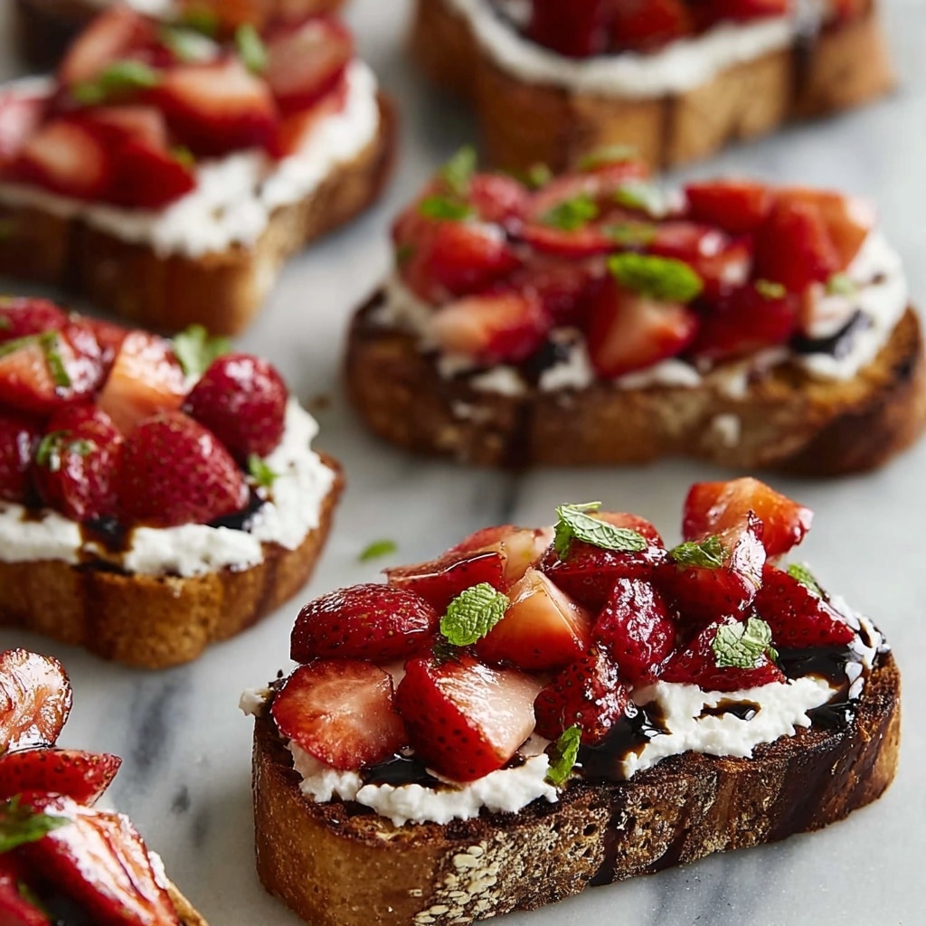 Balsamic Strawberries Crostini Recipe 4 Balsamic Strawberries Crostini Recipe - Recipe Image