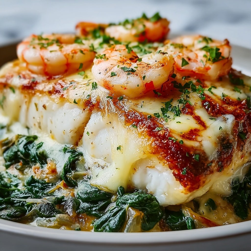 Stuffed Catfish with Spinach, Shrimp, and Cheese Recipe 5 Stuffed Catfish with Spinach, Shrimp, and Cheese Recipe - Recipe Image