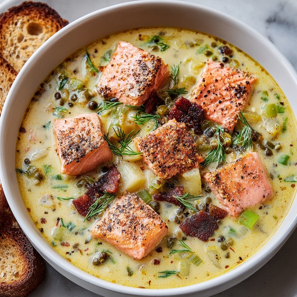 Creamy Salmon Chowder Soup Recipe - Recipe Image