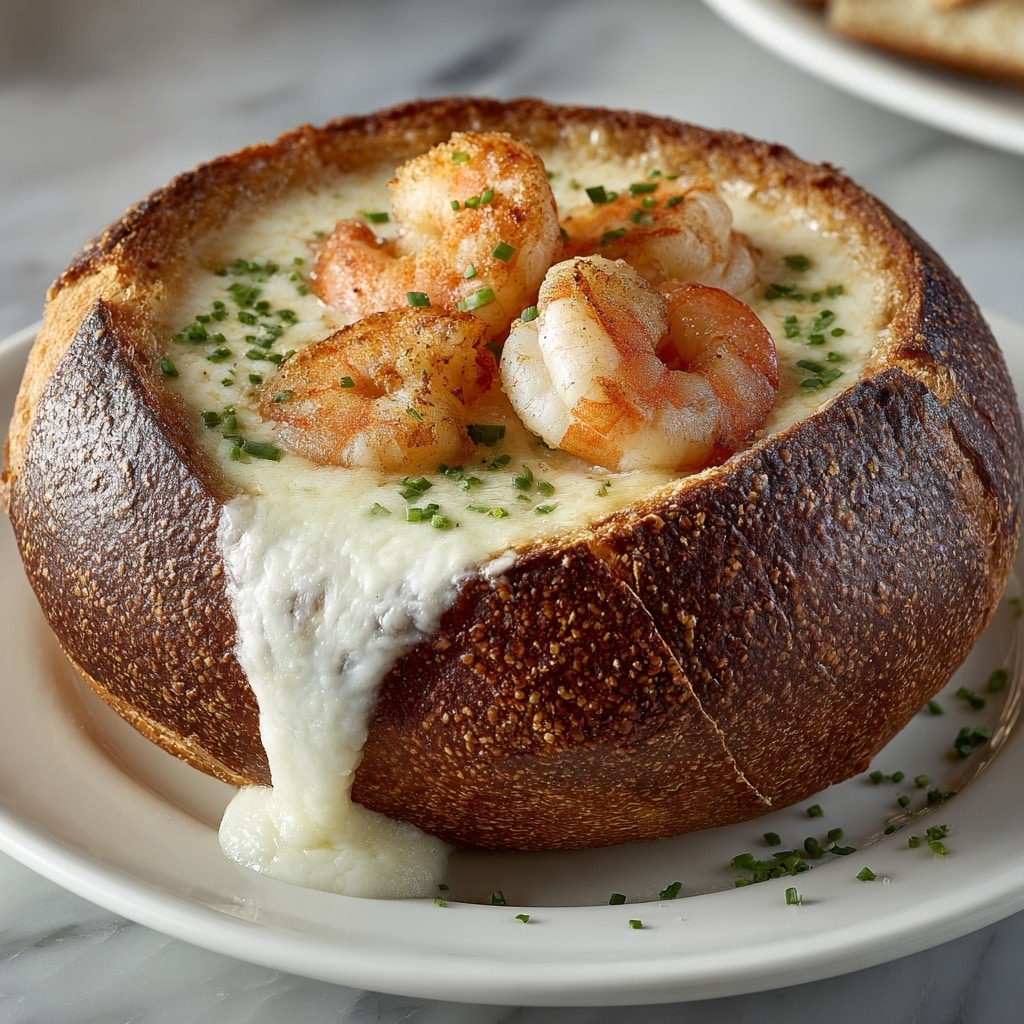 Stuffed Seafood Bread Bowl Recipe - Recipe Image
