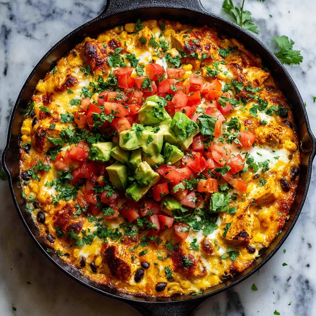 Cheesy Chicken Burrito Skillet Recipe - Recipe Image