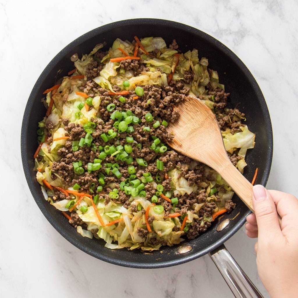 Healthy Chinese Ground Beef Cabbage Stir Fry Recipe - Recipe Image