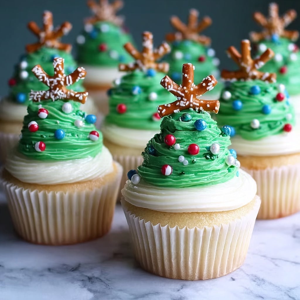 Christmas Tree Cupcakes Recipe - Recipe Image