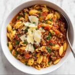Manestra (Greek-Style Orzo with Ground Beef) Recipe