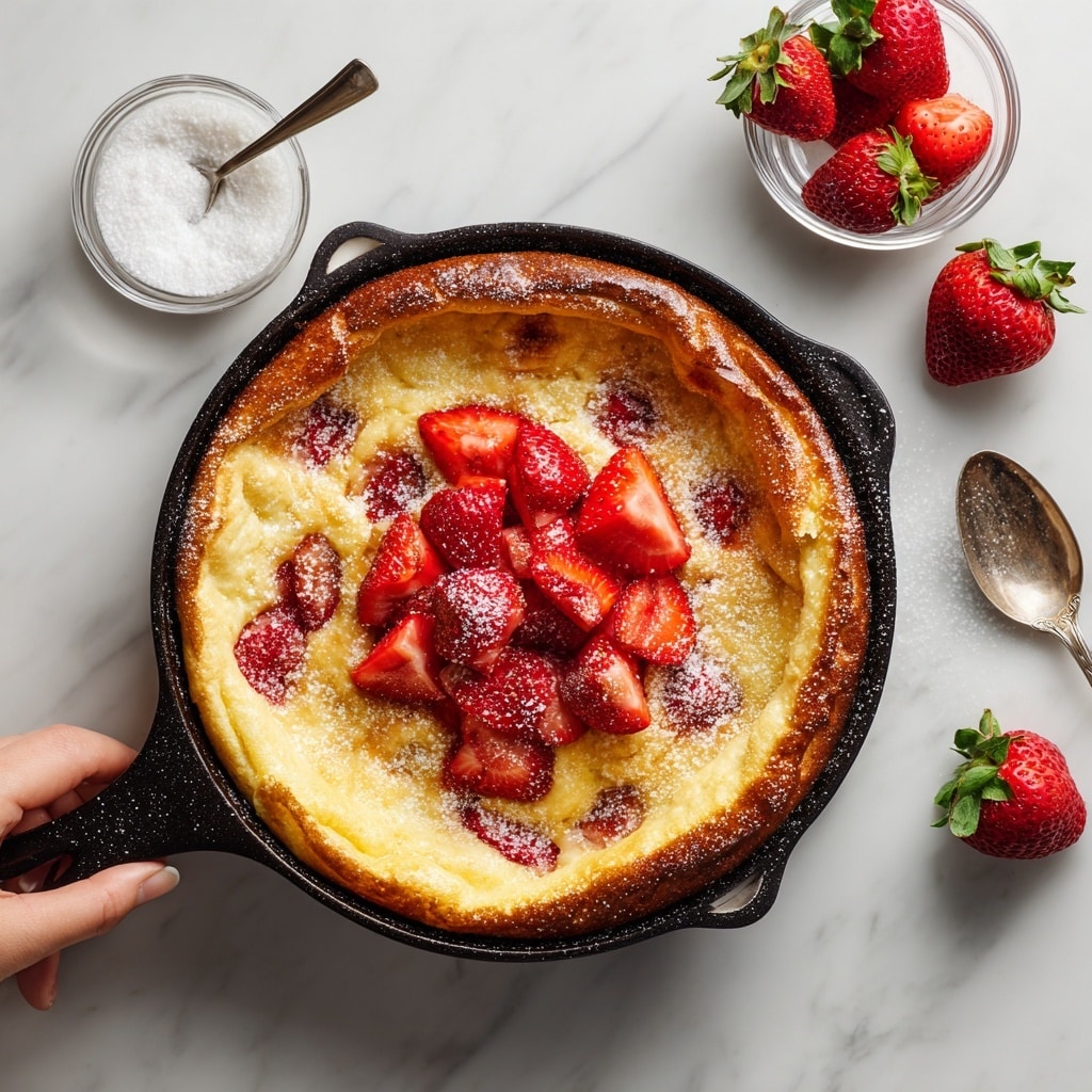 Roasted Strawberry Dutch Baby Recipe - Recipe Image