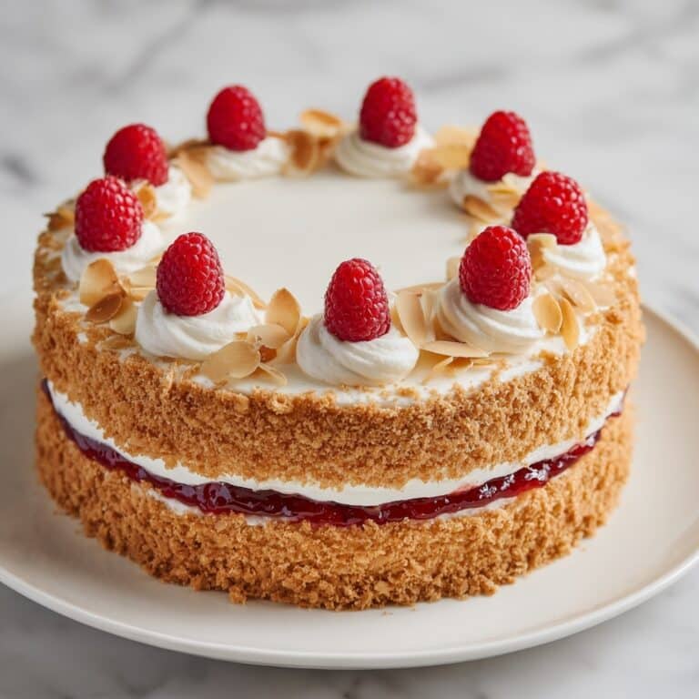 Raspberry Almond Cake with Almond Glaze Recipe