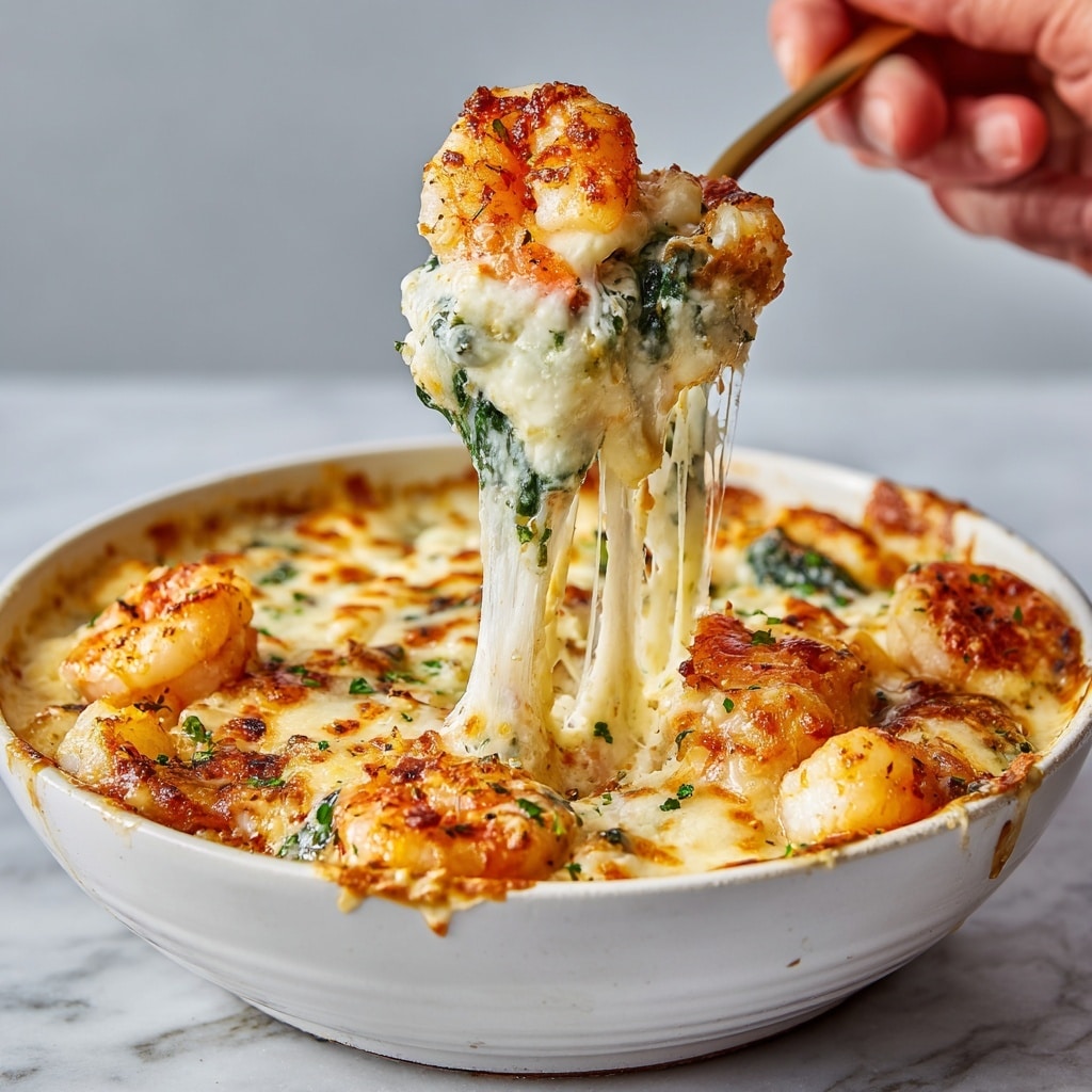 Cheesy Rich and Creamy Shrimp and Crab Spinach Dip Recipe - Recipe Image