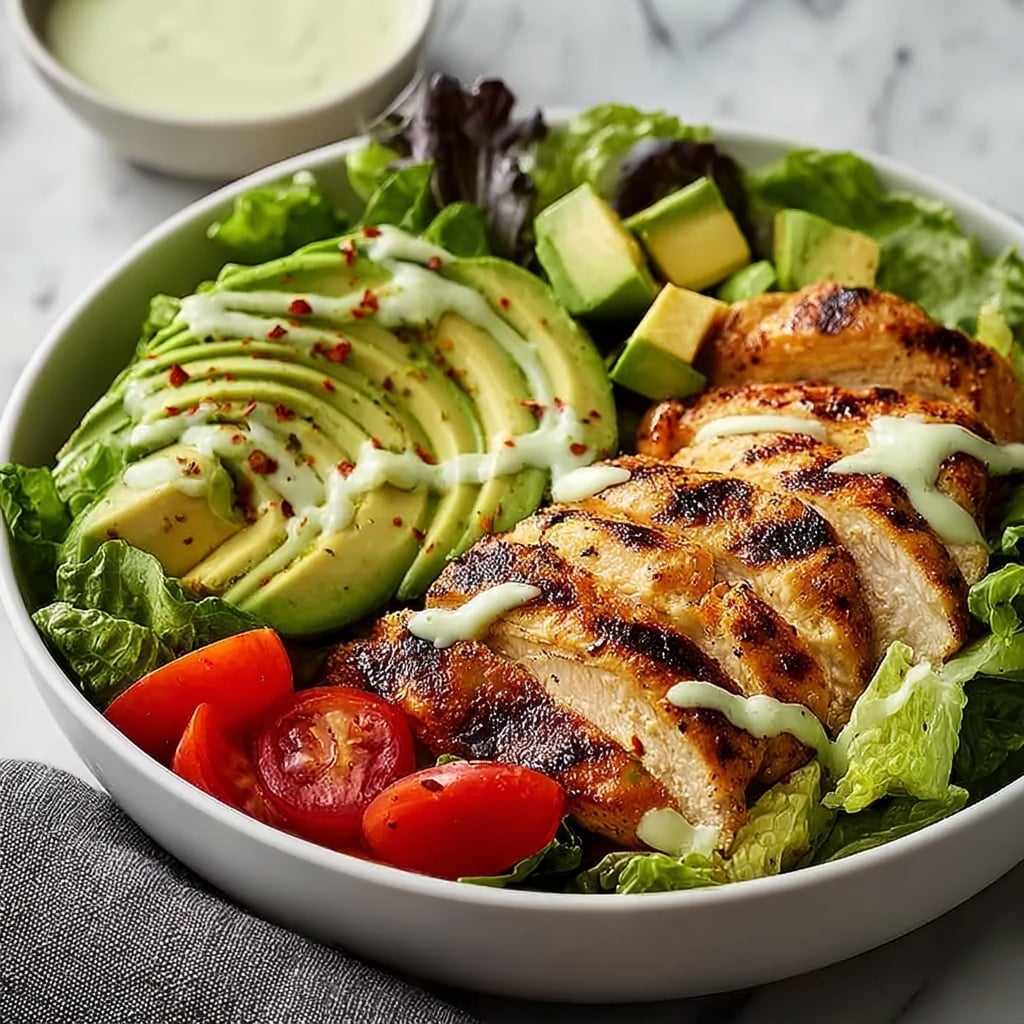 Grilled Chicken & Avocado Salad Bowl Recipe - Recipe Image