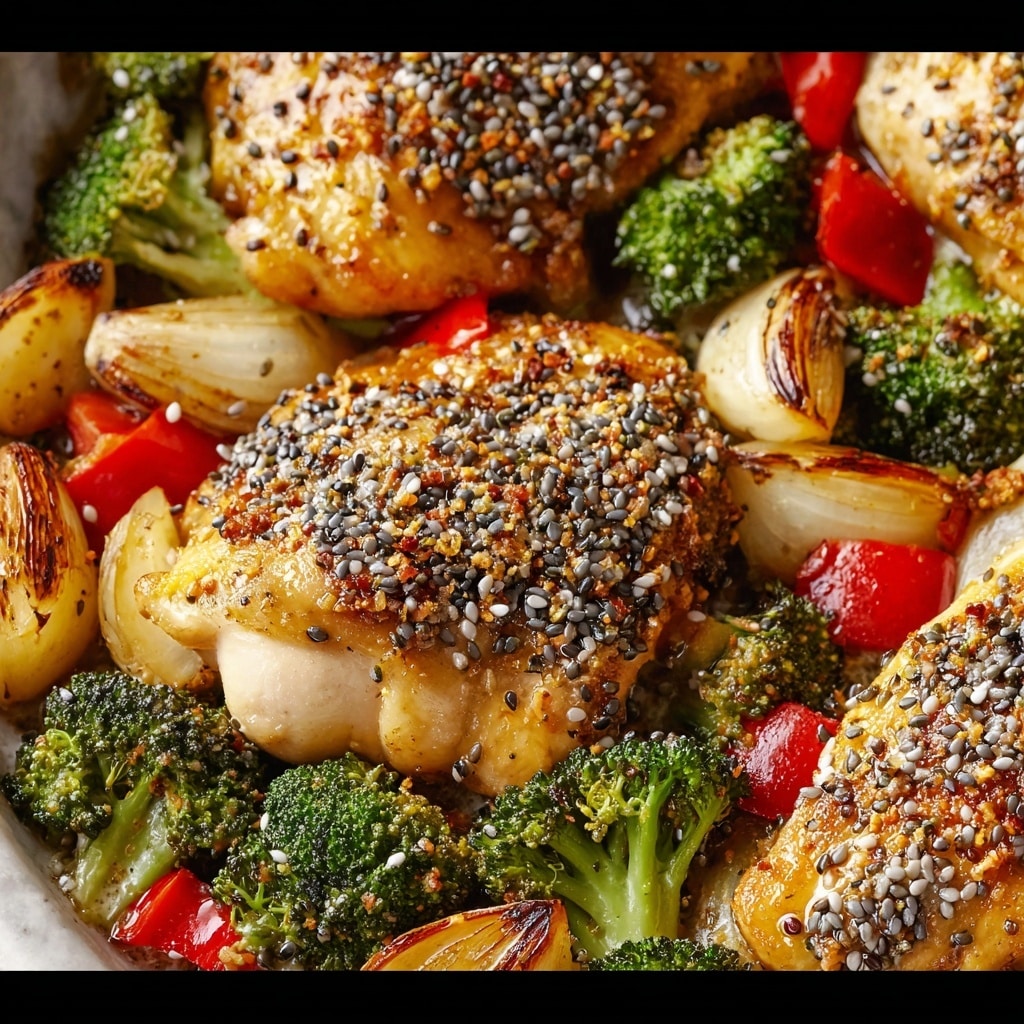 Bagel Chicken with Roasted Veggies Recipe - Recipe Image