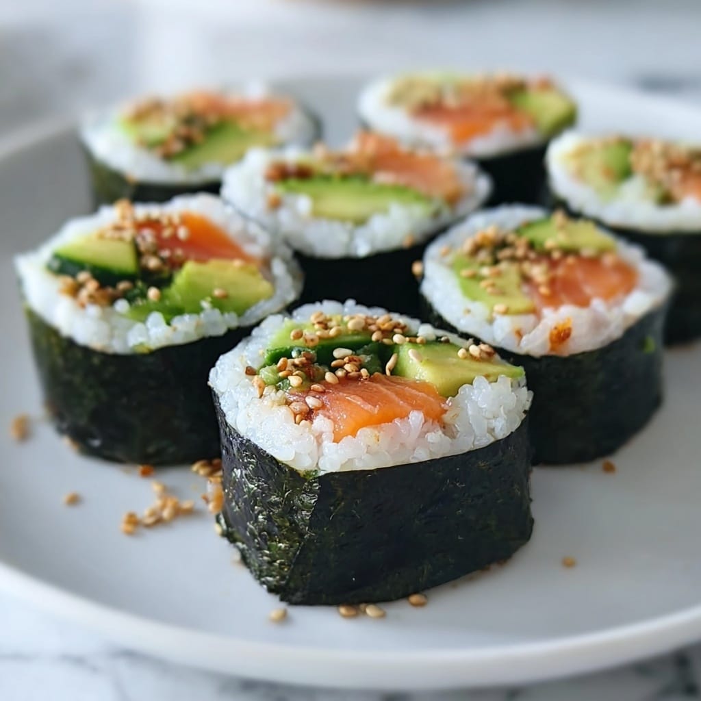 Easy Vegan Avocado Sushi Rolls Recipe - Recipe Image