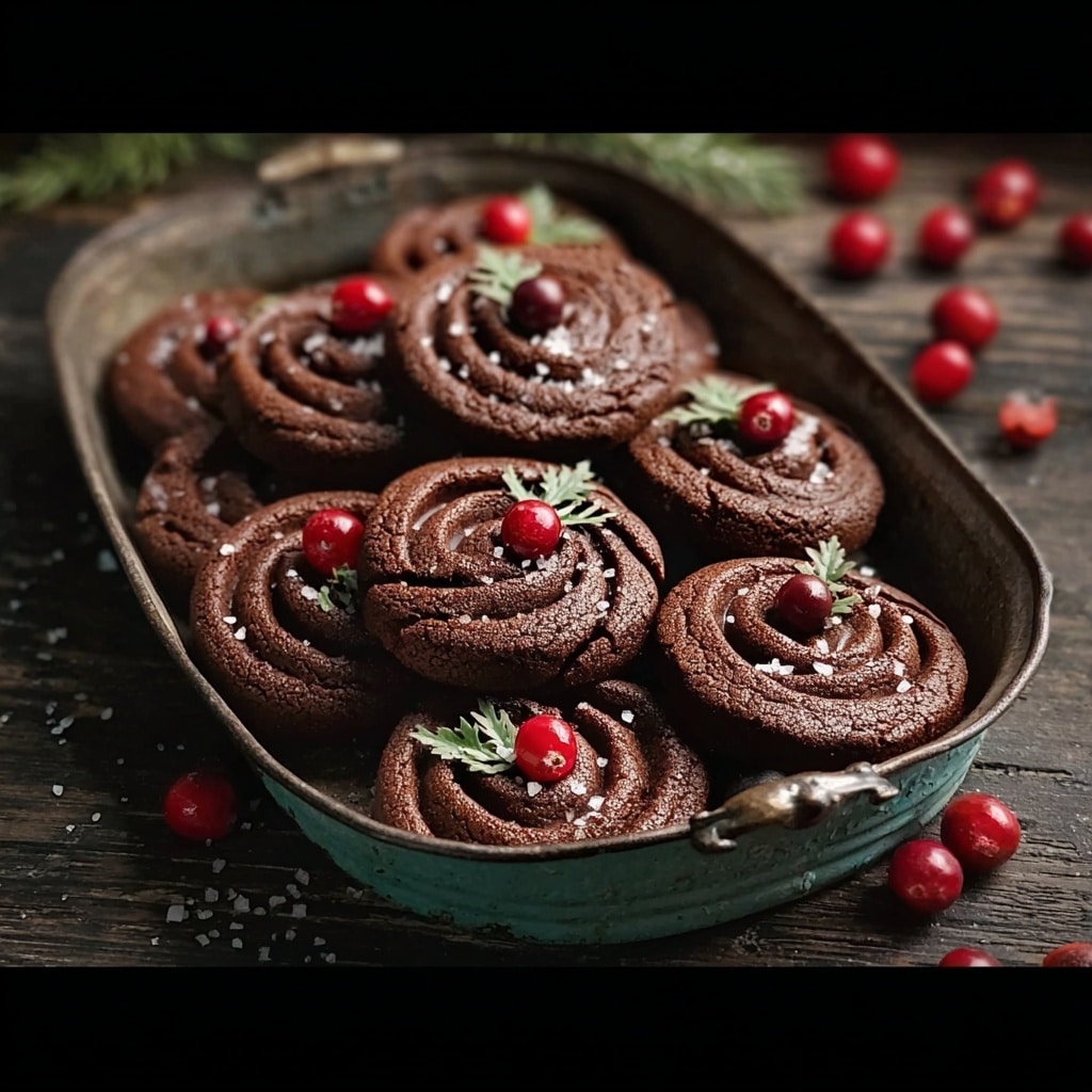 Piped Chocolate Butter Cookies Recipe - Recipe Image