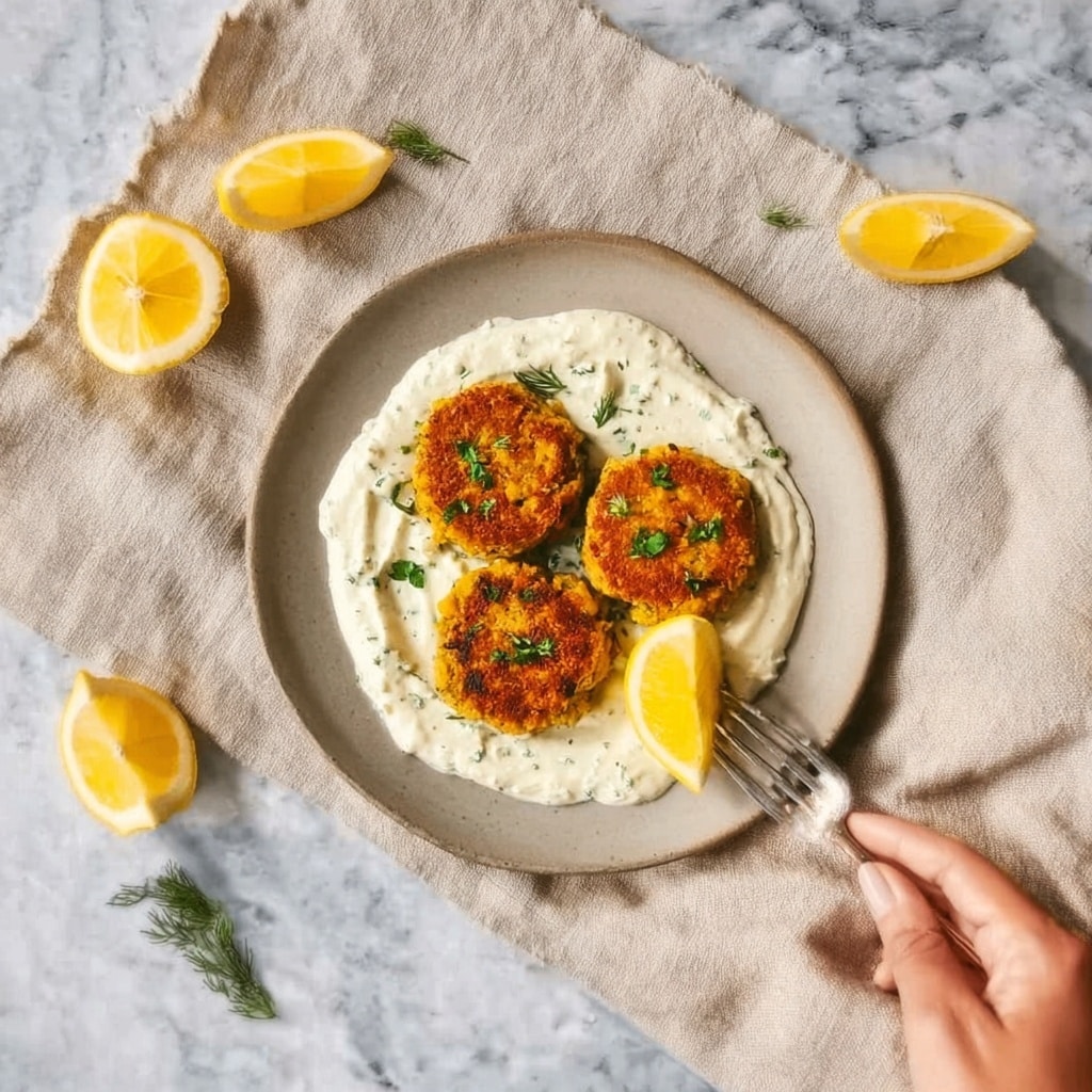 Easy Chickpea Patties with Lemon Garlic Aioli Recipe