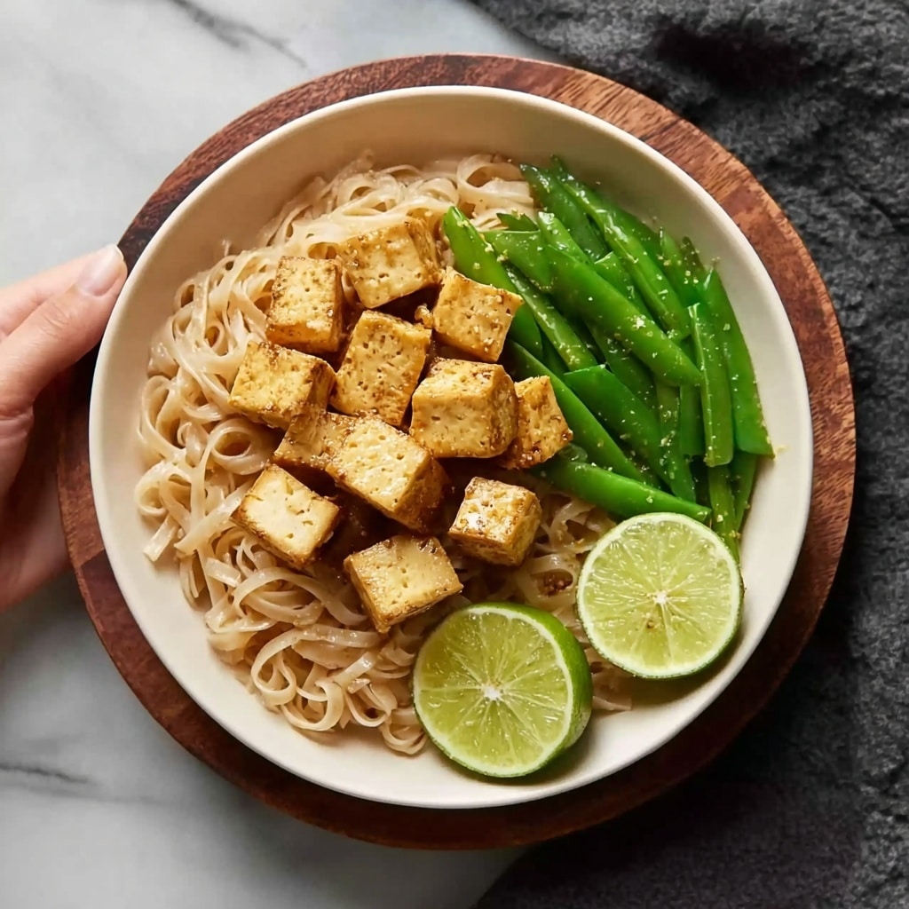 Crispy Tofu Bowls with Curry Noodles and Chili Green Beans Recipe - Recipe Image