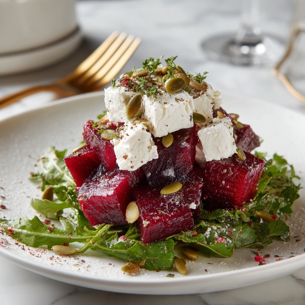 Beet Salad with Goat Cheese, Walnuts, and Balsamic Dressing Recipe - Recipe Image