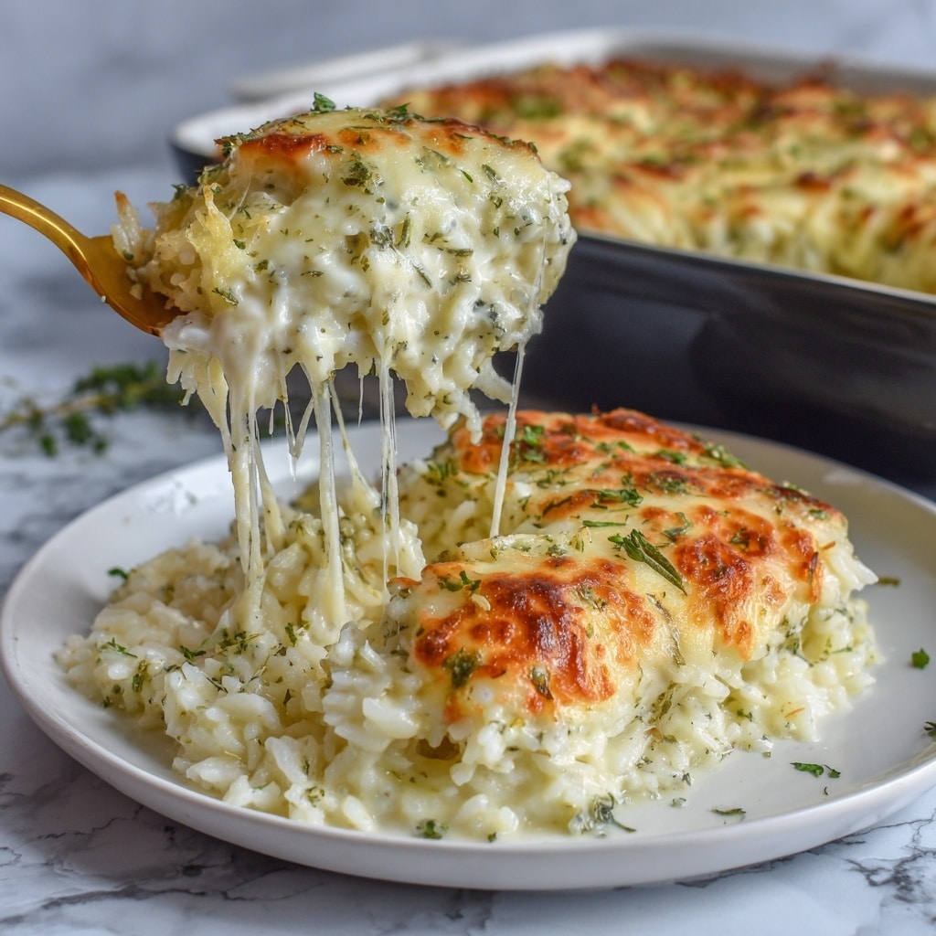 Cheesy Angel Chicken and Rice Casserole Recipe - Recipe Image
