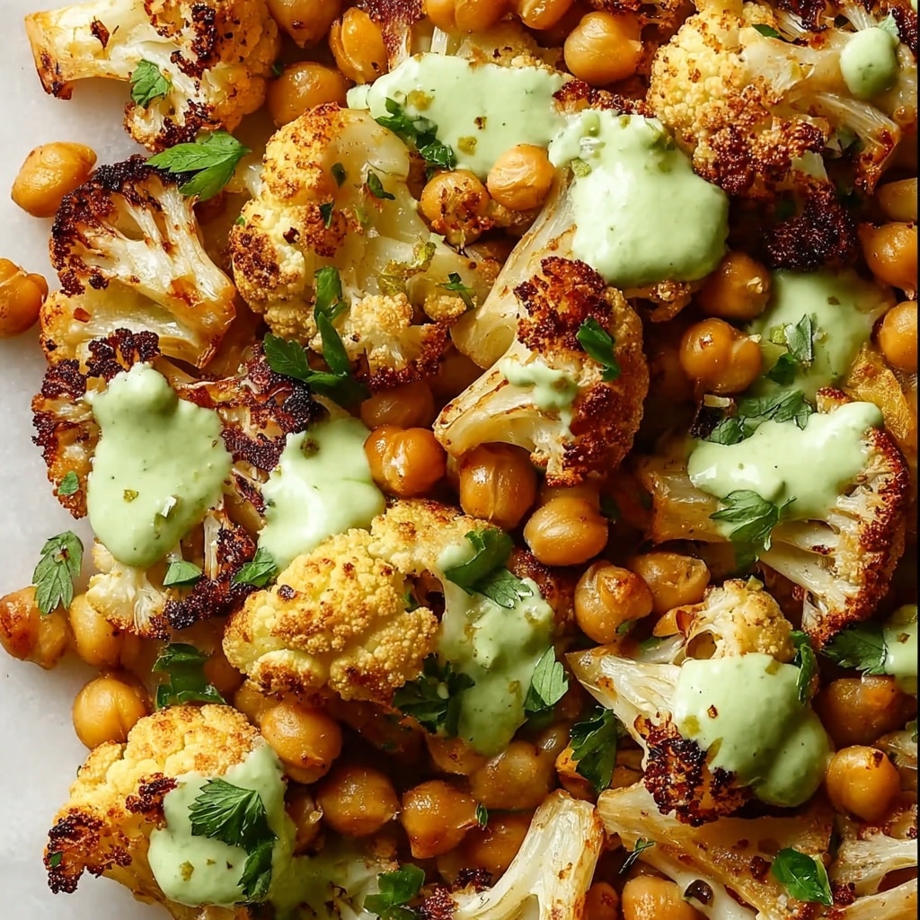 Roasted Cauliflower and Chickpeas with Herby Tahini Sauce Recipe - Recipe Image