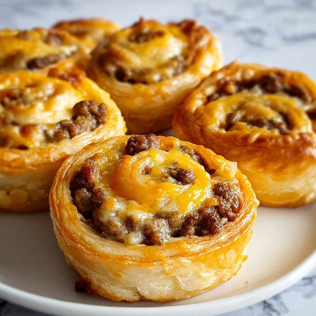 Sausage and Cheddar Crescent Roll Pinwheels Recipe - Recipe Image