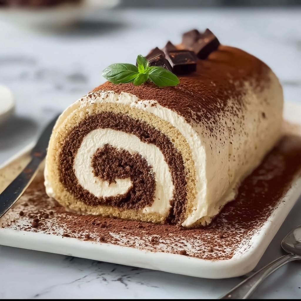 Tiramisu Swiss Roll Recipe - Recipe Image