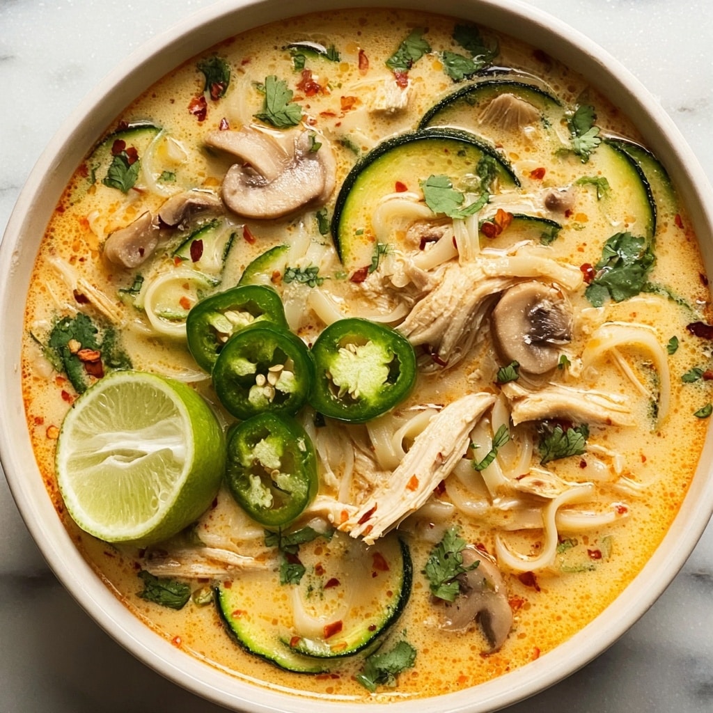 Easy Thai Chicken Curry Soup Recipe - Recipe Image