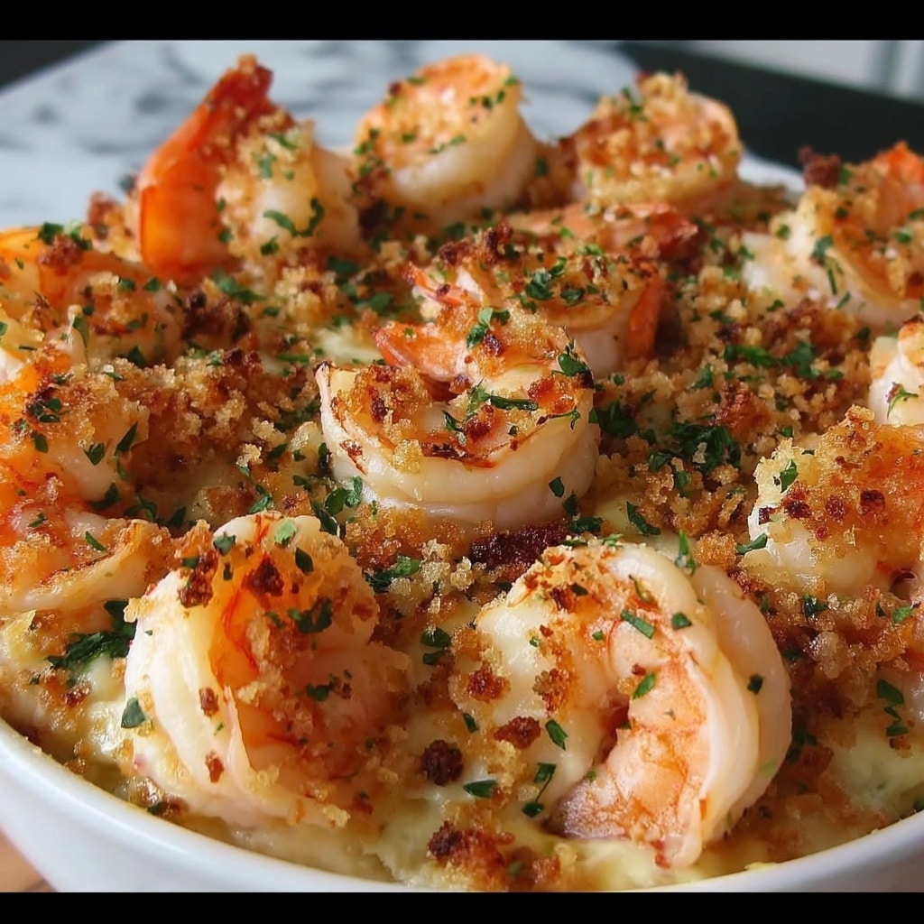 Baked Stuffed Shrimp Casserole Recipe - Recipe Image
